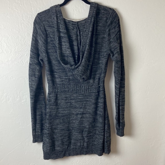 Roxy Heather Gray Long Sleeve Hoodie Mini Sweater Dress XL - Picture 5 of 8